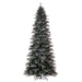 14'Hx73"W PE Frosted Slim Douglas Fir Artificial Christmas Tree, LED Pre-Lit -Green - K224595