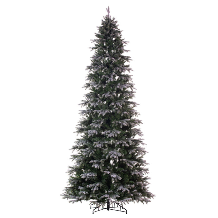 12'Hx62"W PE Frosted Slim Douglas Fir Artificial Christmas Tree, Unlit -Green - K224590