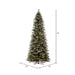 10'Hx54"W PE Frosted Slim Douglas Fir Artificial Christmas Tree, LED Pre-Lit -Green - K224586LED