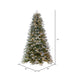 6'6"Hx50"W PE Frosted Douglas Fir Artificial Christmas Tree, Micro LED Pre-Lit -Green - K224668LED