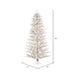 6'6"Hx42"W Flocked Slim Pistol Pine Artificial Christmas Tree, Micro LED Pre-Lit -White - K226066LED