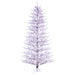 7'6"Hx46"W Flocked Slim Pistol Pine Artificial Christmas Tree, Unlit -White - K226075