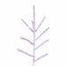 7'6"Hx46"W Flocked Slim Pistol Pine Artificial Christmas Tree, Unlit -White - K226075
