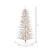 7'6"Hx46"W Flocked Slim Pistol Pine Artificial Christmas Tree, Micro LED Pre-Lit -White - K226076LED
