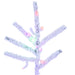 12'Hx72"W Flocked Slim Pistol Pine Artificial Christmas Tree, Micro LED Pre-Lit (Multi-Mode) -White - K226093LEDCC