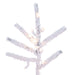 6'6"Hx42"W Flocked Slim Pistol Pine Artificial Christmas Tree, Micro LED Pre-Lit (Multi-Mode) -White - K226068LEDCC