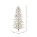10'Hx59"W Flocked Slim Pistol Pine Artificial Christmas Tree, Micro LED Pre-Lit -White - K226086LED