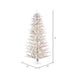12'Hx72"W Flocked Slim Pistol Pine Artificial Christmas Tree, Micro LED Pre-Lit -White - K226091LED