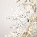 4'6"Hx34"W Flocked Slim Pistol Pine Artificial Christmas Tree, Micro LED Pre-Lit -White - K226046LED