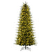 12'Hx72"W PE Slim Georgian Fraser Fir Artificial Christmas Tree, LED Pre-Lit -Green - K230491LED