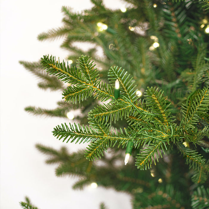 6'6"Hx42"W PE Georgian Fraser Fir Artificial Christmas Tree, LED Pre-Lit -Green - K230666LED