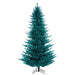 6'6"Hx46"W Tinsel Artificial Christmas Tree, Unlit -Aqua - K234165