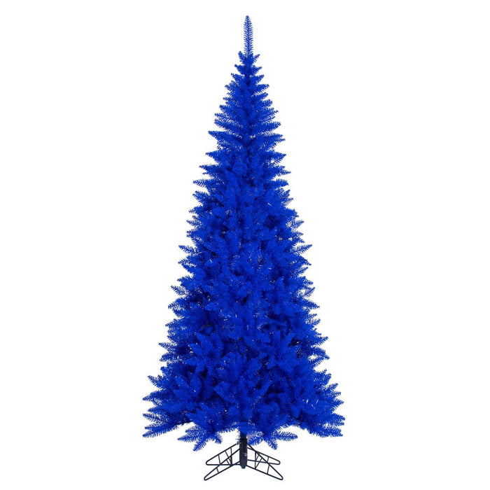 10'Hx50"W Slim Fir Artificial Christmas Tree, Unlit -Blue - K234385