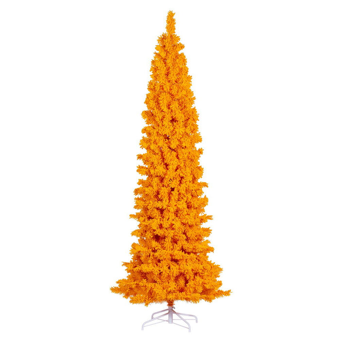 4'6"Hx19"W Flocked Pencil Fir Artificial Christmas Tree, Unlit -Yellow - K237045