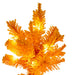 4'6"Hx25"W Flocked Slim Fir Artificial Christmas Tree, LED Pre-Lit (Yellow) -Yellow - K237146LED