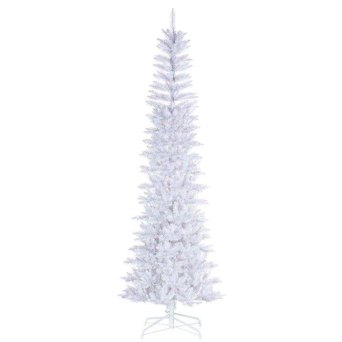 6'6"Hx28"W Pencil Artificial Christmas Tree, Unlit -White - K240165