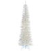 8'6"Hx38"W Pencil Artificial Christmas Tree, LED Pre-Lit -White - K240181LED