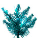 6'6"Hx28"W Tinsel Pencil Artificial Christmas Tree, LED Pre-Lit (Aqua) -Aqua - K240866LED