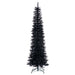 6'6"Hx28"W Pencil Artificial Christmas Tree, Unlit -Black - K241865