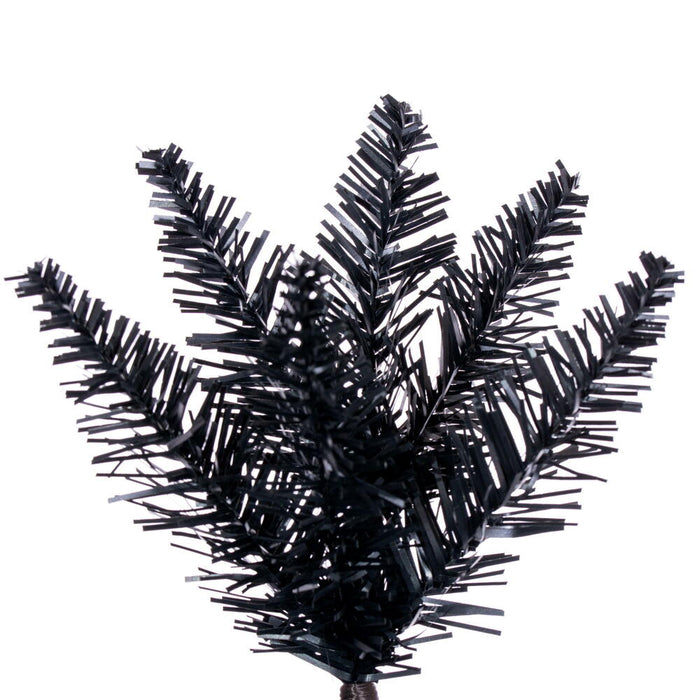 6'6"Hx28"W Pencil Artificial Christmas Tree, Unlit -Black - K241865