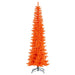 6'6"Hx28"W Pencil Artificial Christmas Tree, Unlit -Orange - K242165