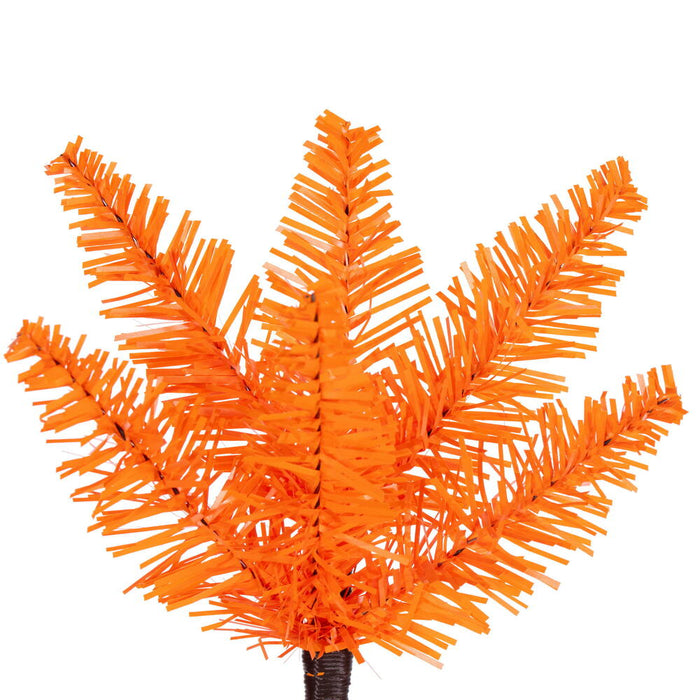 8'6"Hx38"W Pencil Artificial Christmas Tree, Unlit -Orange - K242180