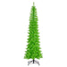 7'6"Hx32"W Pencil Artificial Christmas Tree, Unlit -Lime - K242875