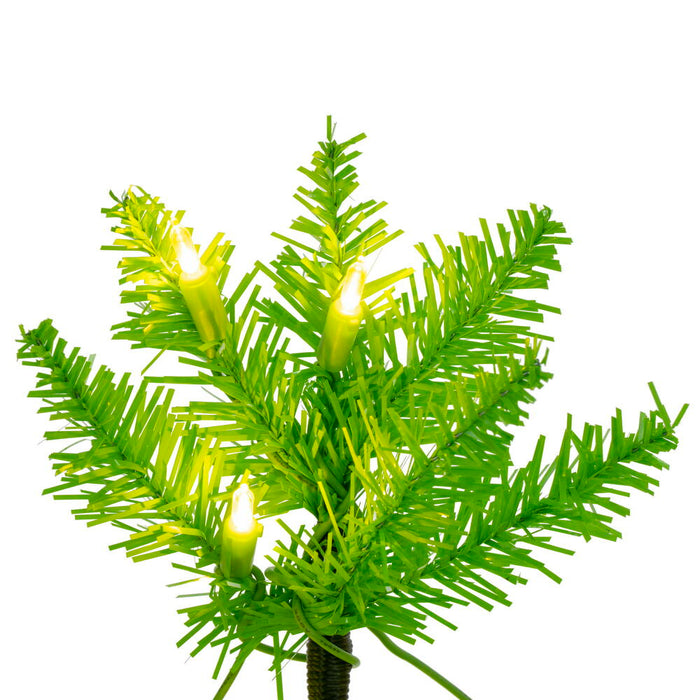7'6"Hx32"W Pencil Artificial Christmas Tree, LED Pre-Lit (Lime) -Lime - K242876LED