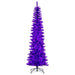 6'6"Hx28"W Pencil Artificial Christmas Tree, LED Pre-Lit (Purple) -Purple - K242966LED