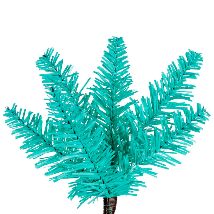8'6"Hx38"W Pencil Artificial Christmas Tree, Unlit -Aqua - K243980