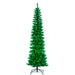7'6"Hx32"W Tinsel Pencil Artificial Christmas Tree, LED Pre-Lit (Green) -Green - K245576LED