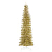 6'6"Hx28"W Tinsel Pencil Artificial Christmas Tree, Unlit -Champagne - K246165