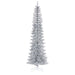 9'6"Hx42"W Tinsel Pencil Artificial Christmas Tree, Unlit -Silver - K246585
