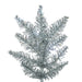 7'6"Hx32"W Tinsel Pencil Artificial Christmas Tree, RGB LED Pre-Lit (Multi-Mode) -Silver - K247476LED