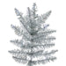 9'Hx47"W Tinsel Slim Artificial Christmas Tree, RGB LED Pre-Lit (Multi-Mode) -Silver - K247581LED