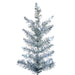 7'6"Hx53"W Tinsel Artificial Christmas Tree, RGB LED Pre-Lit (Multi-Mode) -Silver - K247676LED