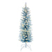 6'6"Hx26"W Flocked Fir Artificial Christmas Tree, LED Pre-Lit -Baby Blue/White - K255566LED