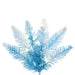 7'6"Hx28"W Flocked Fir Artificial Christmas Tree, LED Pre-Lit -Baby Blue/White - K255576LED