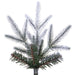 7'6"Hx30"W PE Pencil Frosted Bixley Pine Artificial Christmas Tree, Unlit -White/Green - K257475