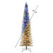 10'Hx44"W PE Pencil Frosted Bixley Pine Artificial Christmas Tree, Micro LED Pre-Lit (Multi-Mode) -White/Green - K257488LEDCC