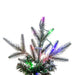 10'Hx44"W PE Pencil Frosted Bixley Pine Artificial Christmas Tree, Micro LED Pre-Lit (Multi-Mode) -White/Green - K257488LEDCC