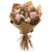 18.8" Preserved Hydrangea Flower & Grass Bouquet -Lavender/Pink (pack of 4) - KBQ003-LV/PK