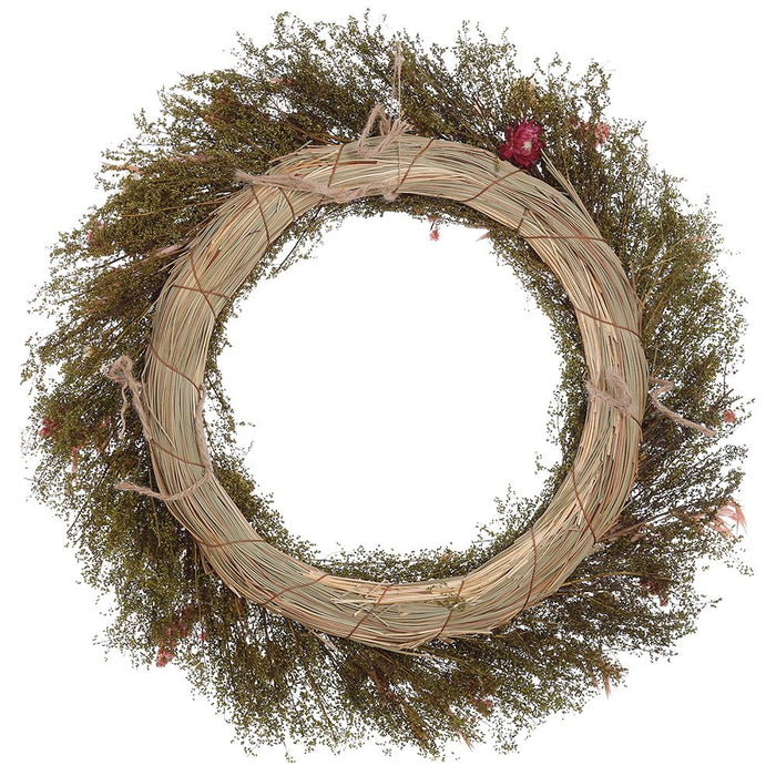 21" Preserved Mixed Flower Wreath -Mixed Colors - KWF152-MX