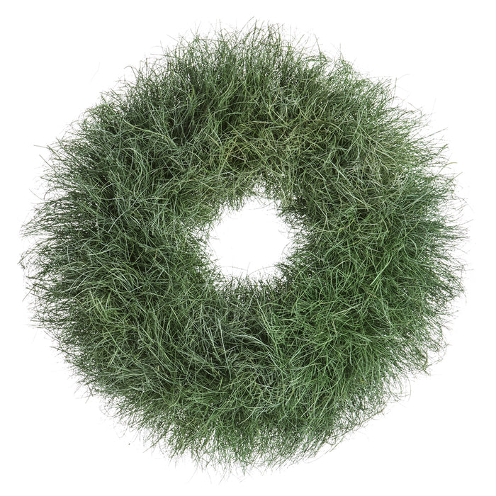 20" Preserved Grass Hanging Wreath -Green (pack of 6) - KWG152-GR