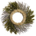 16" Preserved Lavender & Statice Flower Wreath -Lavender/White - KWL127-LV/WH