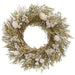 13.5" Preserved Thistle & Daisy Flower Wreath -White - KWT145-WH
