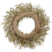 13.5" Preserved Thistle & Daisy Flower Wreath -White - KWT145-WH