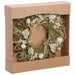 13.5" Preserved Thistle & Daisy Flower Wreath -White - KWT145-WH