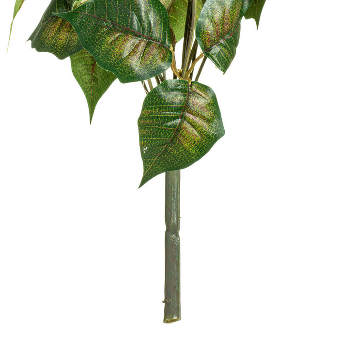 18" Silk Poinsettia Flower Bush -Red (Pack of 6) - L225918
