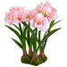 22" Standing Silk Amaryllis Flower Arrangement w/4 Bulb Base -Pink - LFA718-PK
